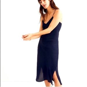 Madewell silk cross back size 4 slip dress